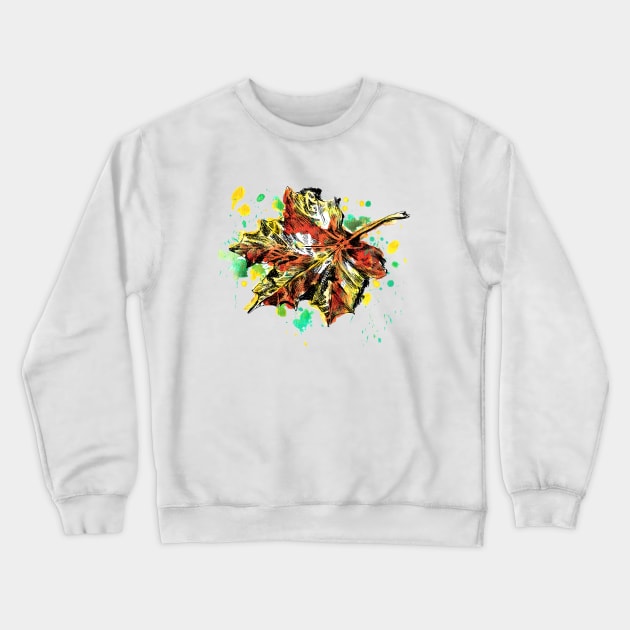 Leaf print Crewneck Sweatshirt by rachelsfinelines